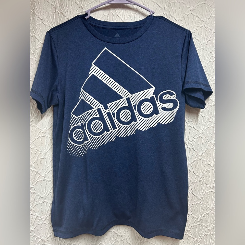 Adidas Kids Large Navy Blue Graphic T-Shirt